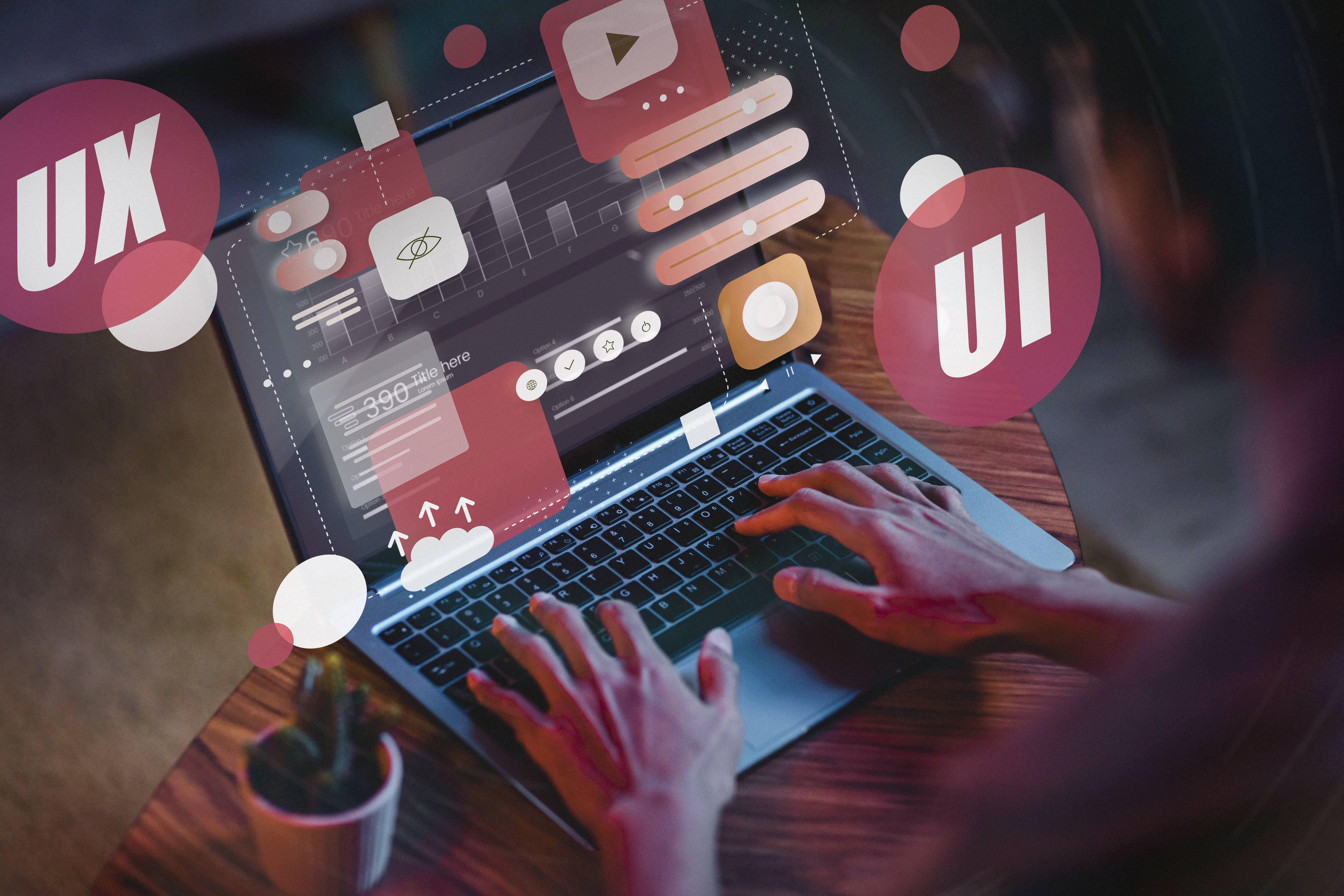 Website mockups on devices